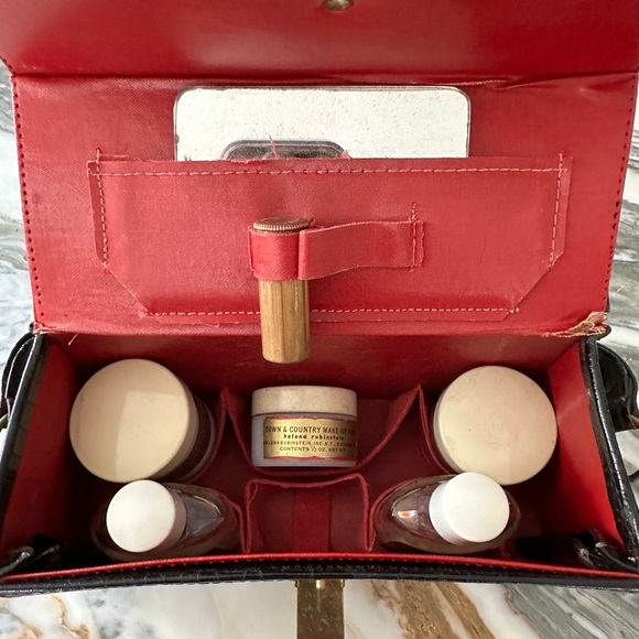 Antique1920s Helena Rubinstein leather cosmetic travel case with original items. - Picture 3 of 15
